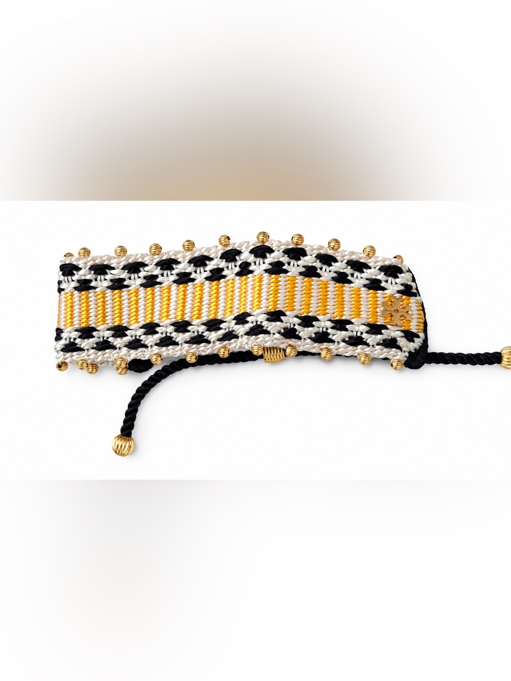 TORY BURCH Geometric Stripe Bohemian Woven Friendship Bracelet - Picture 2 of 4